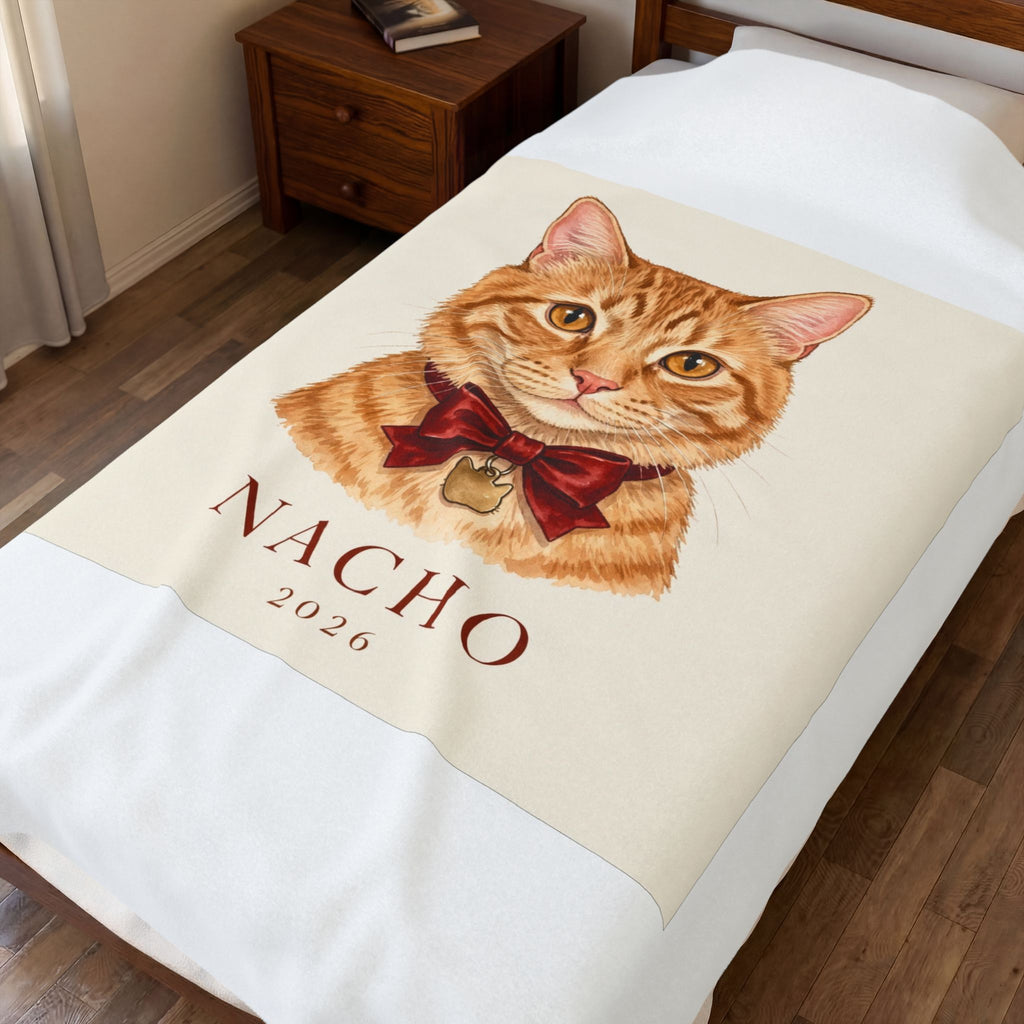 Custom Pet Portrait Blanket