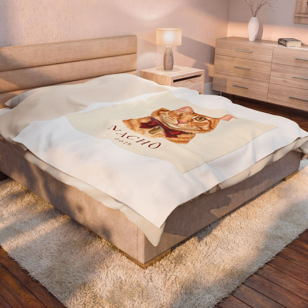 Custom Pet Portrait Blanket