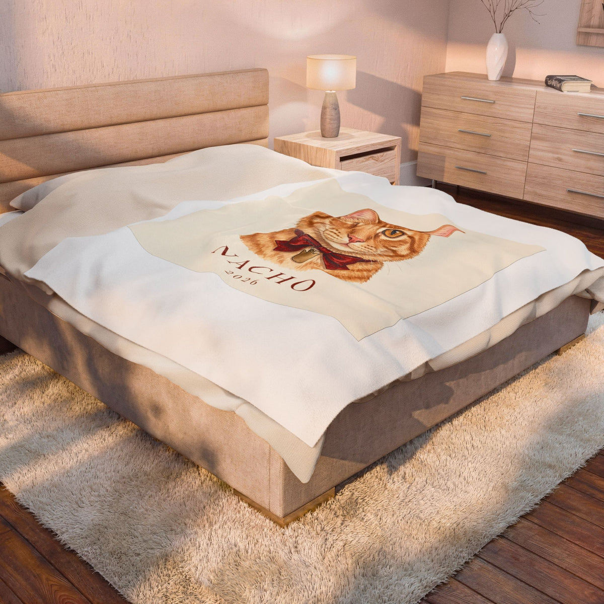 Custom Pet Portrait Blanket