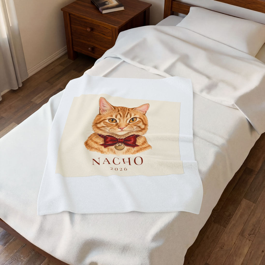 Custom Pet Portrait Blanket