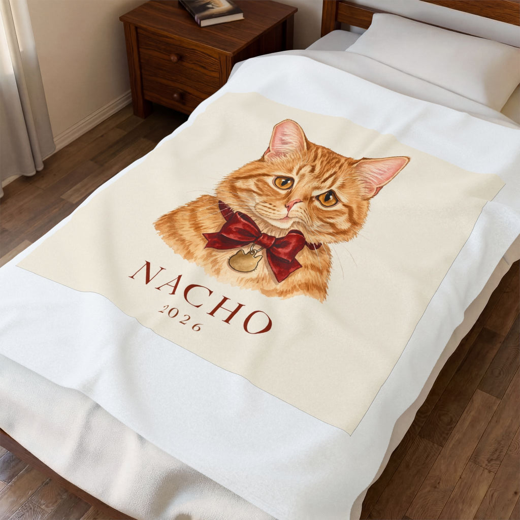 Custom Pet Portrait Blanket