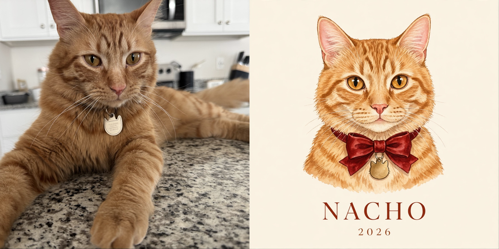 Before and after: Nacho's photo becomes his portrait