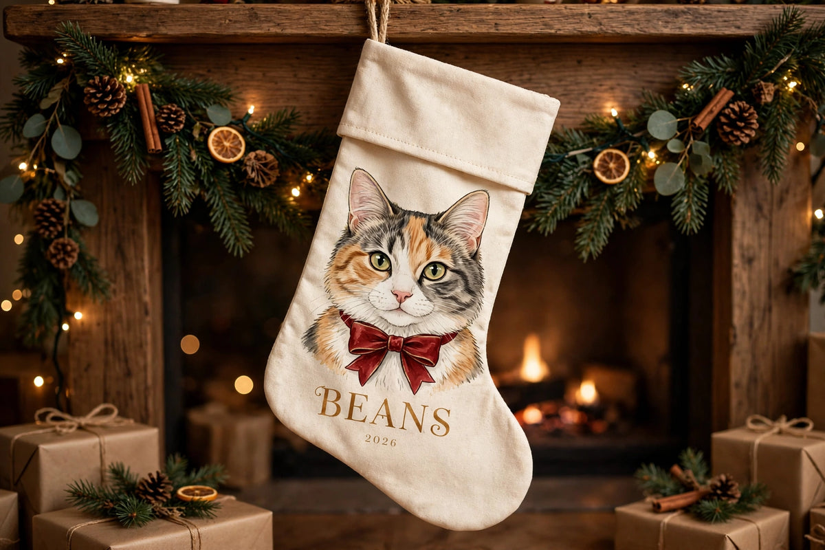 Custom Pet Portrait Stocking